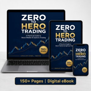 Zero to Hero Trading digital eBook displayed on laptop, tablet and mobile