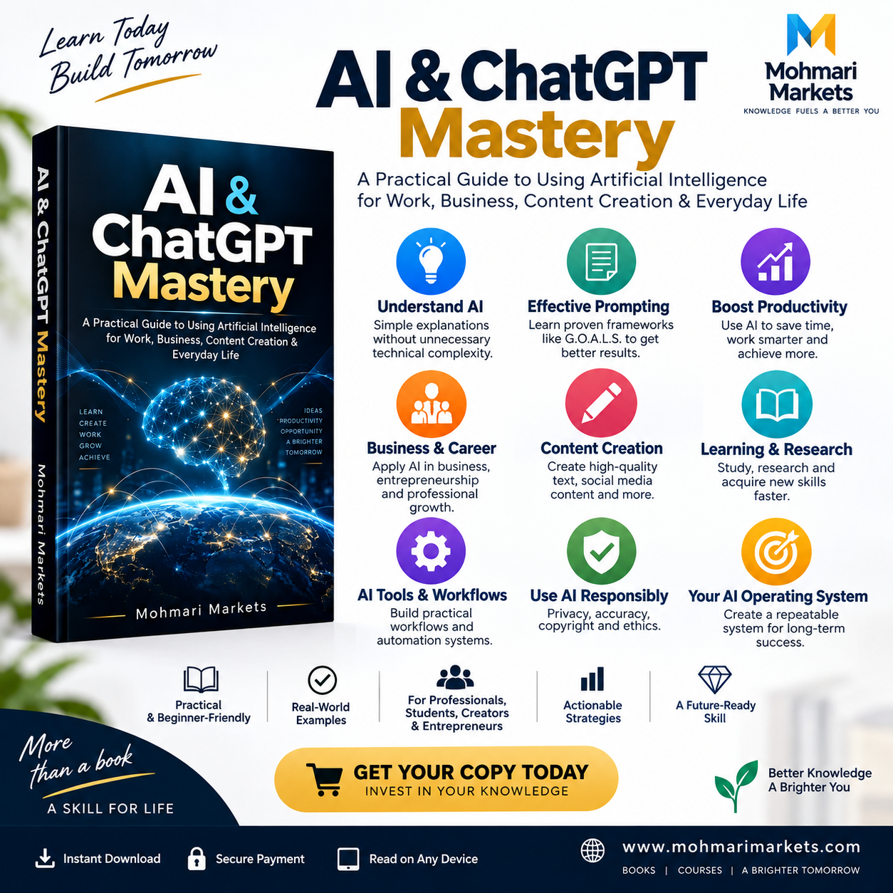 AI & ChatGPT Mastery eBook by Mohmari Markets – Practical Artificial Intelligence Guide